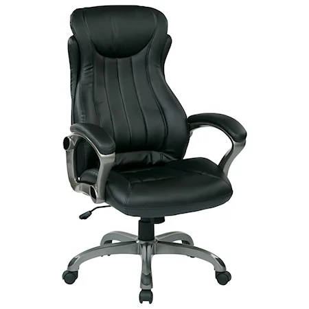 Executive Manager's Chair with Bonded Leather with Lumbar Support